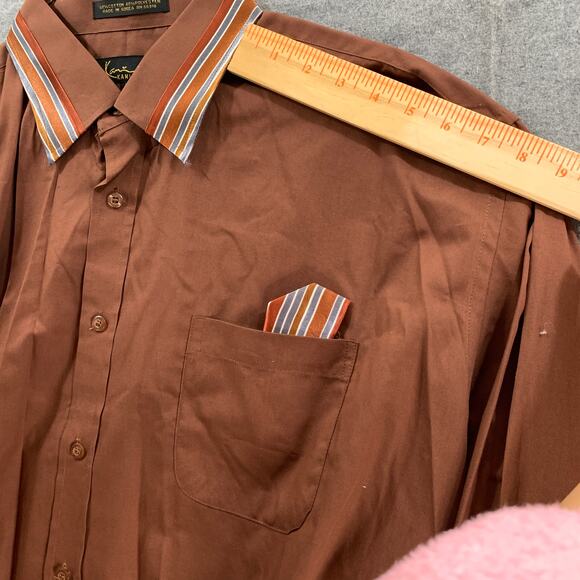 Kani Gold Button Up Brown Shirt Adult Extra Large Shirt Mens - Picture 4 of 6